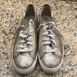 Keds Gold Metallic Sneakers with White Soles